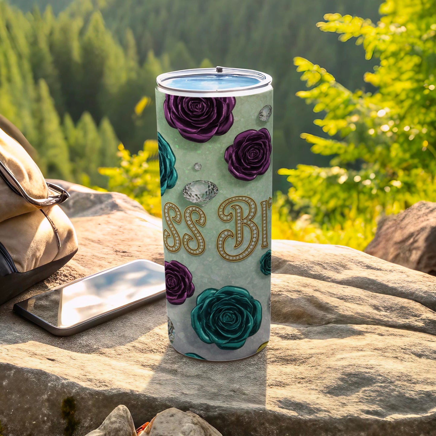 Floral Miss Bliss Insulated Tumbler with Lid 20oz