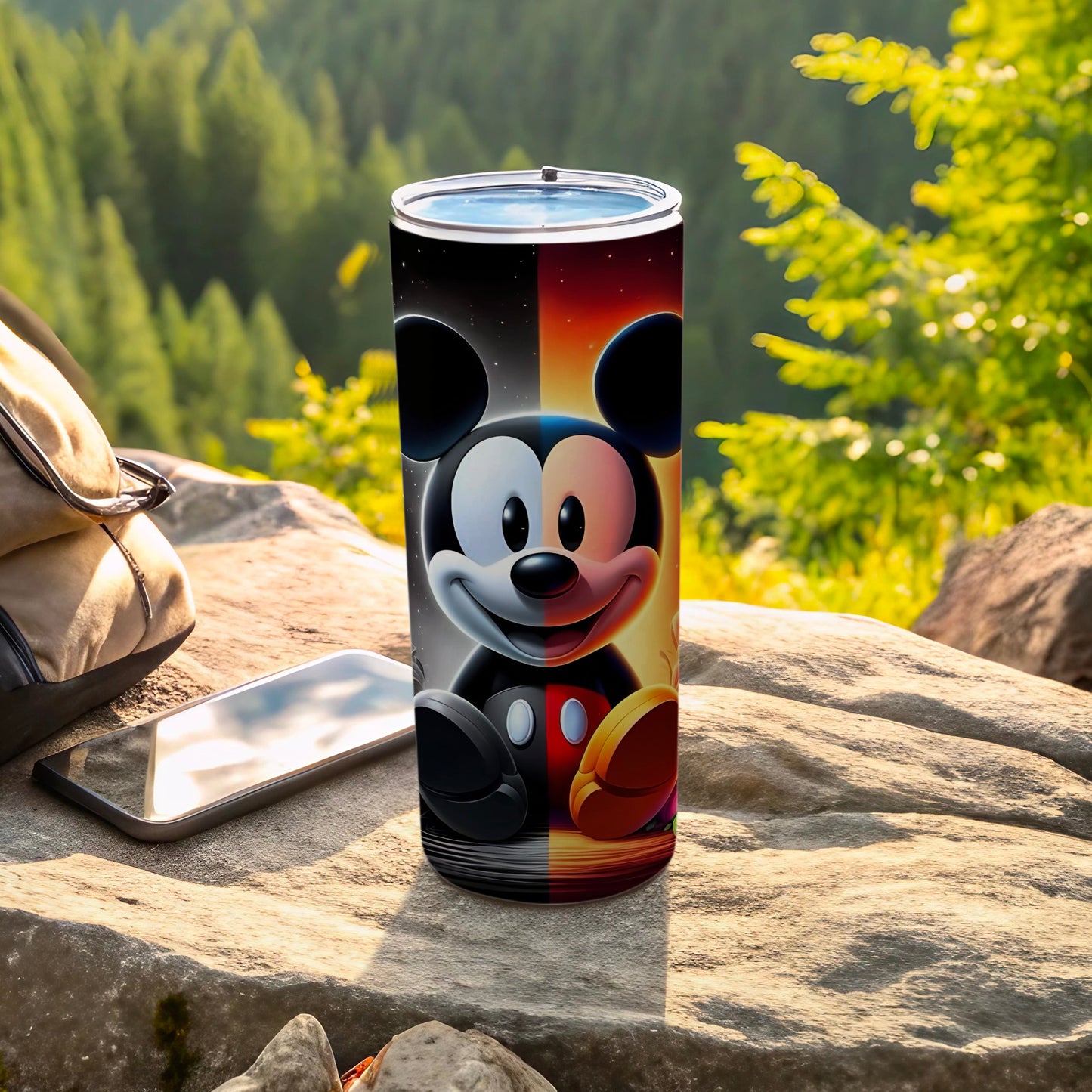 Colorful Mickey Mouse Travel Mug for Outdoor Adventures