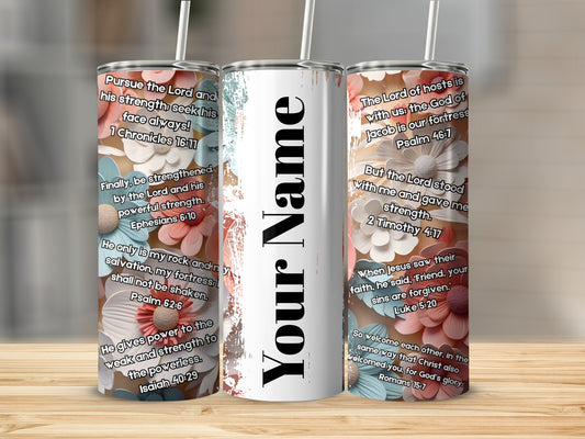 Inspirational Scripture Quotes Design Custom Tumbler