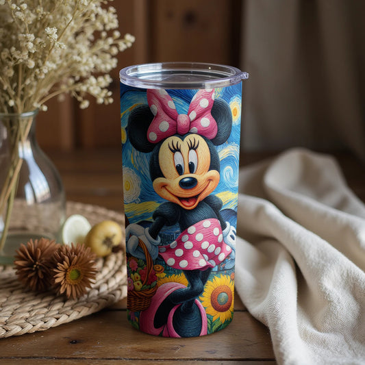 Minnie Mouse in Floral Garden Illustrated Tumbler