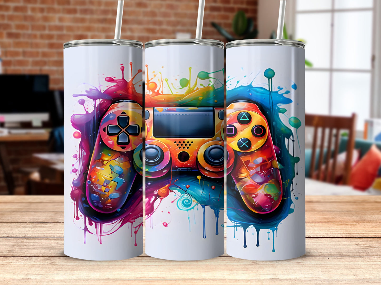 Colorful Gaming Controller Design Tumbler Product