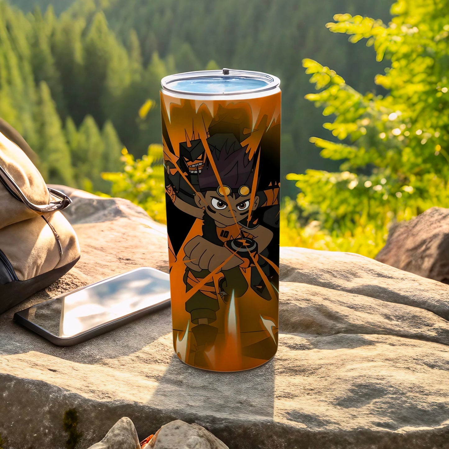 Heroic Anime Character Tumbler with Vibrant Design