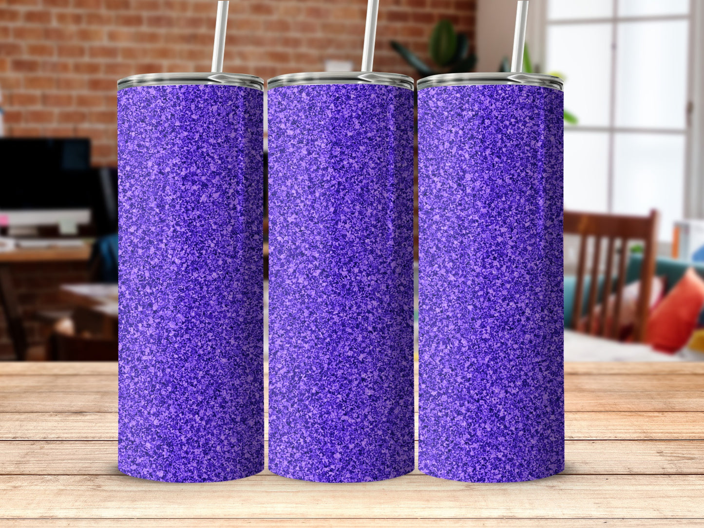 Sparkling Light Purple Glitter Tumbler Cup Product