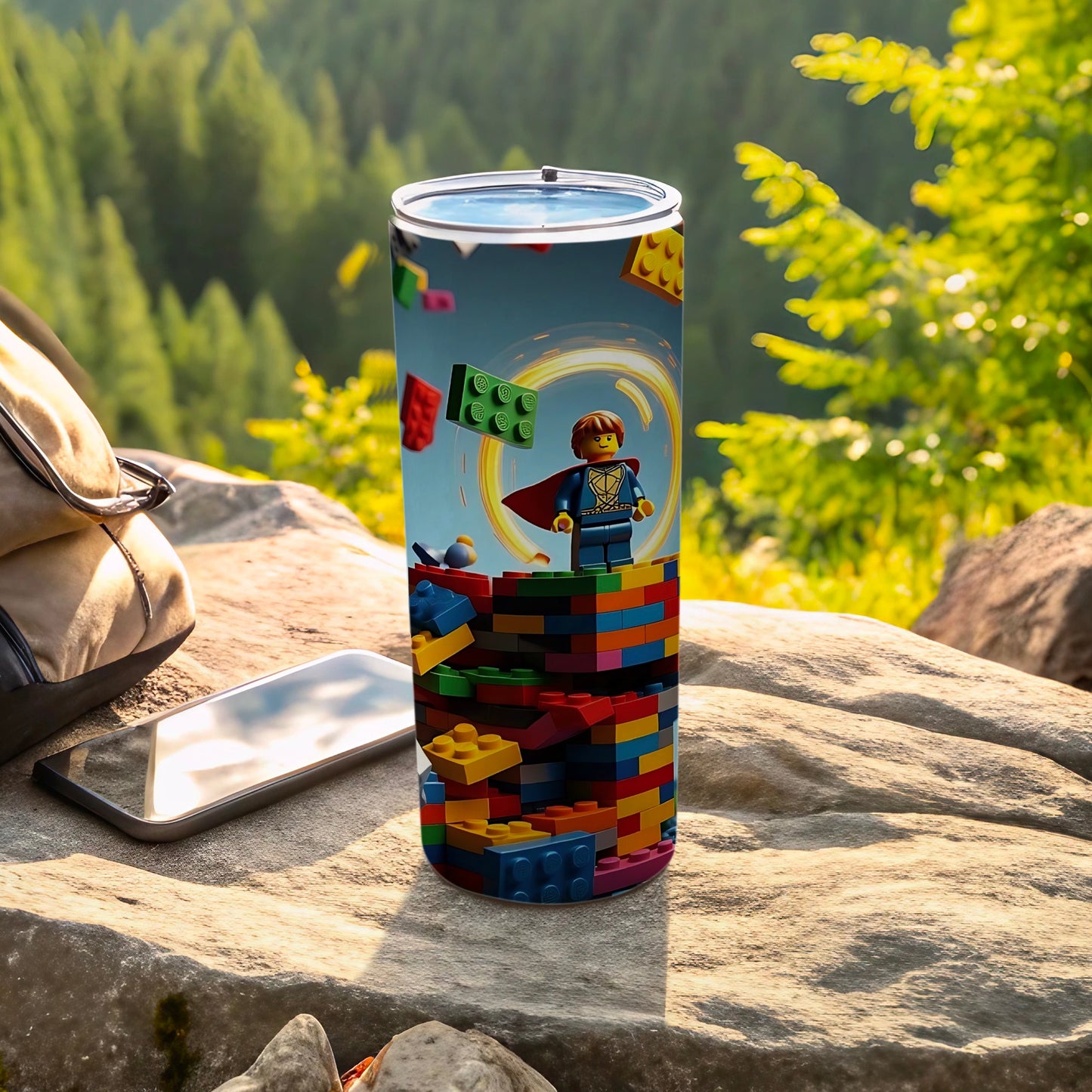 Colorful Brick-themed Adventure Design Bottle