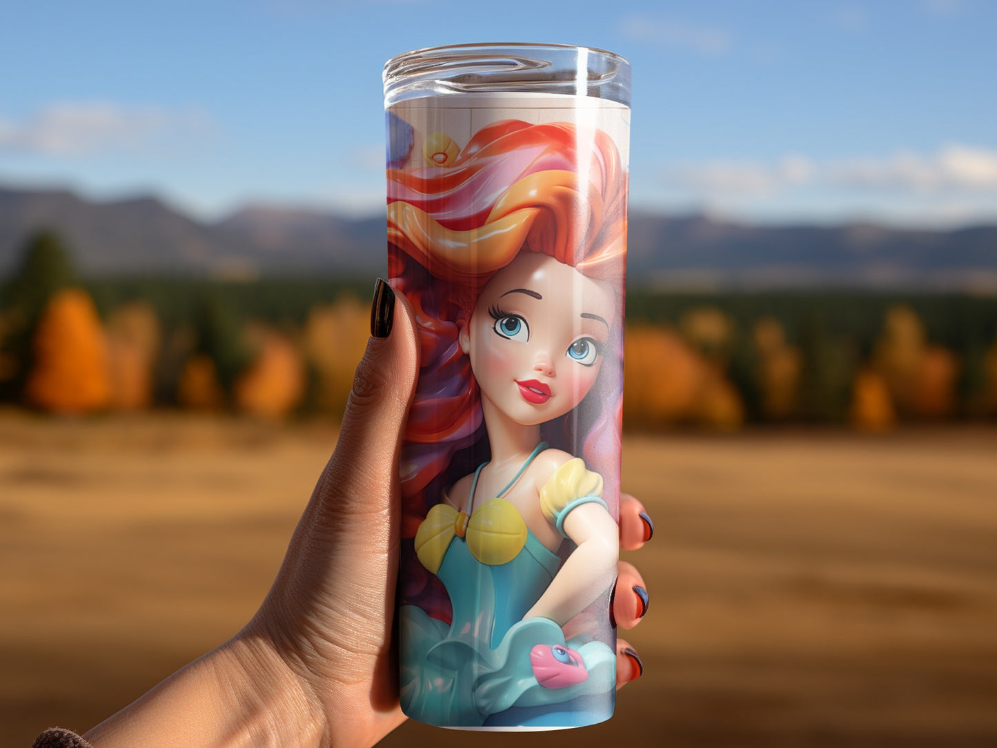 Colorful Princess Design Tumbler Perfect For Travels