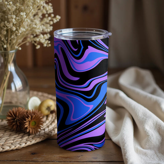 Abstract Swirl Design Tumbler 20oz Travel Mug for Beverages