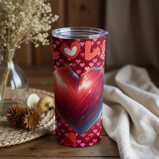 Heart Design LOVE Tumbler Flask for All Occasions