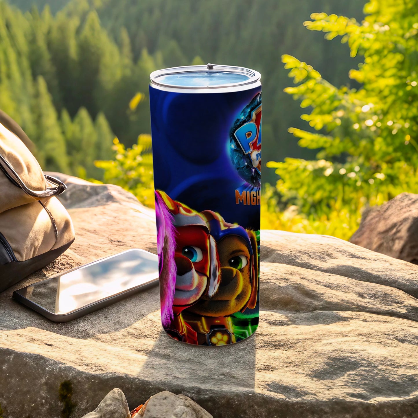 Mighty Pups Themed Tumbler with Paw Patrol Characters