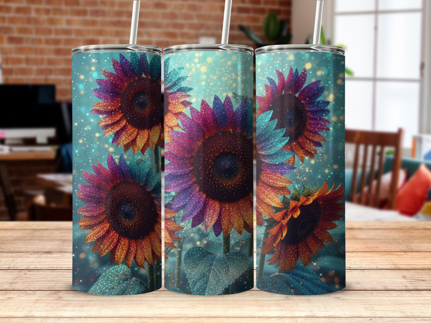 Vibrant Colorful Sunflower Design Tumbler product