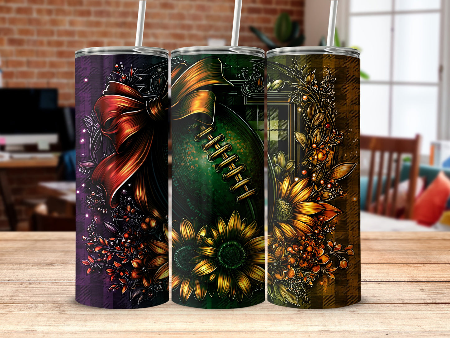 Vibrant Floral and Ribbon Tumbler for All Occasions
