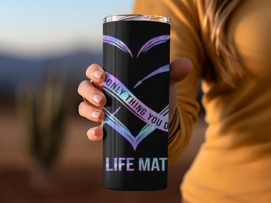 Life Matters Heart Design Insulated Tumbler Cup
