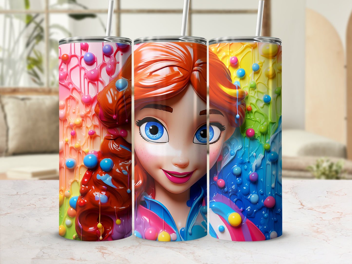 Colorful Cartoon Character Insulated Drinkware Cylinder