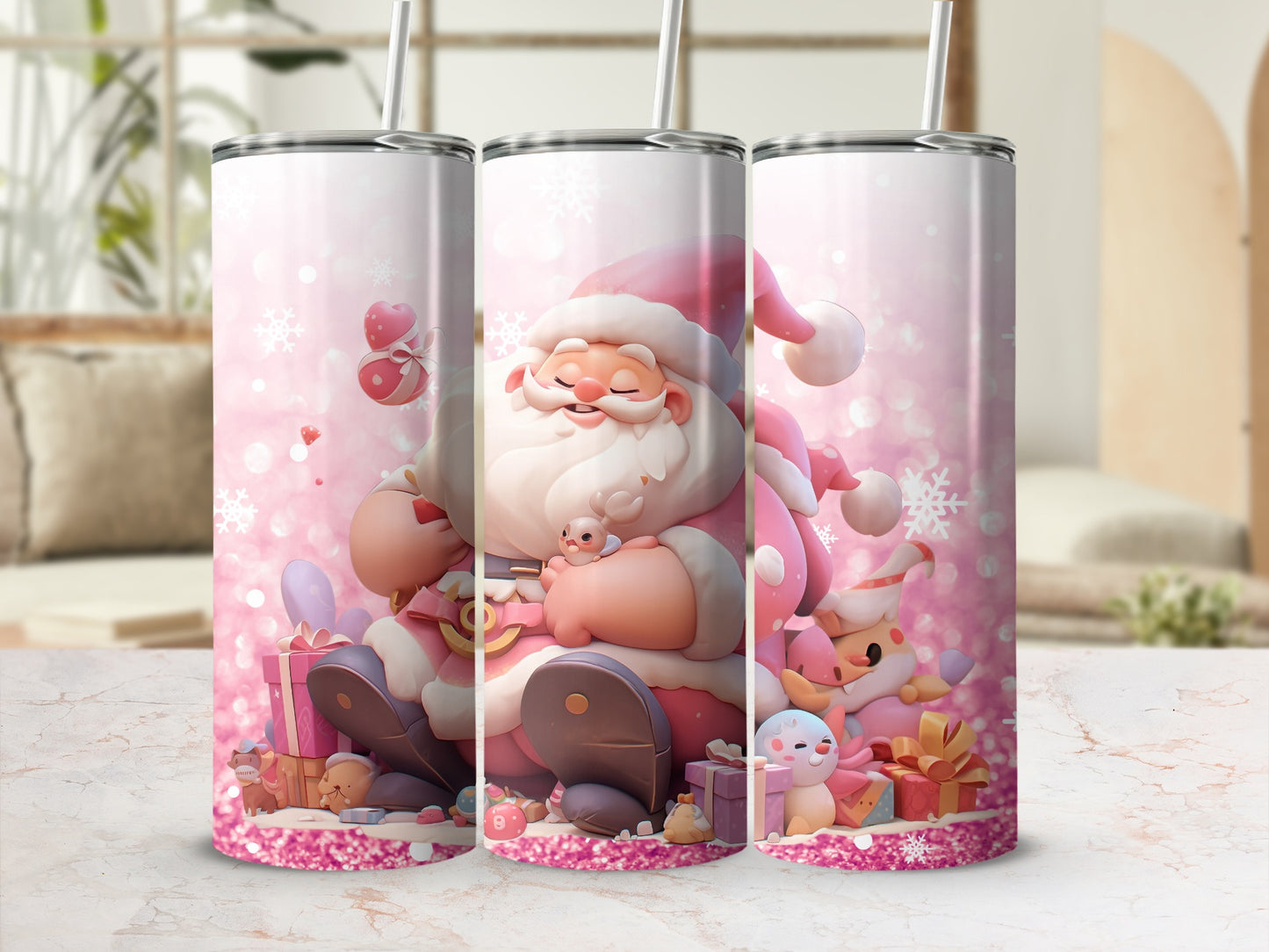 Cute Santa Christmas Gifts Insulated Tumbler