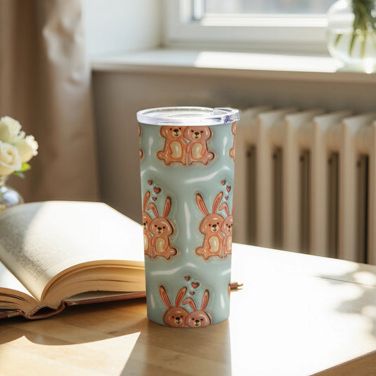 Cute Bunny Bear Pattern Insulated Drinkware Tumbler