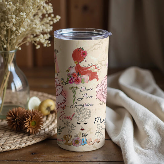 Peace Love Sunshine Soul Mag Girl Art Travel Mug