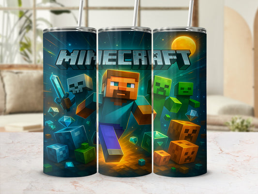 Colorful Minecraft Theme Stainless Steel Tumbler