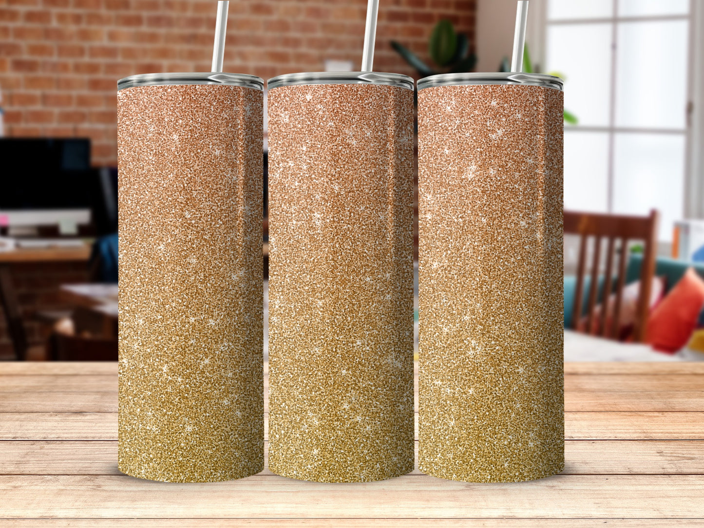 Glitter Gradient Insulated Beverage Tumbler Collection