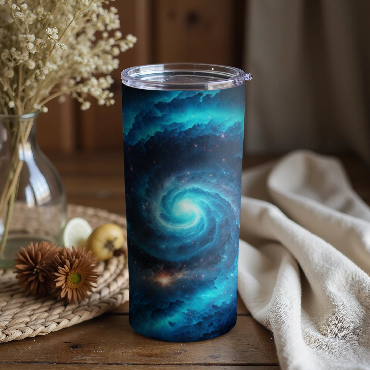 Vivid Galaxy Swirl Insulated Travel Mug Flask