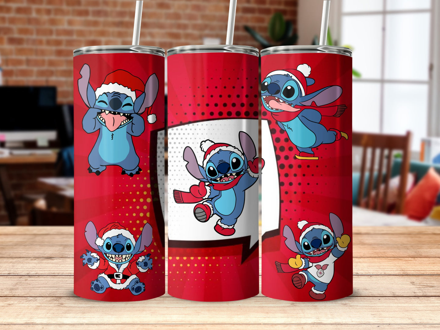 Holiday Cheer with Cute Santa Cartoon Tumblers