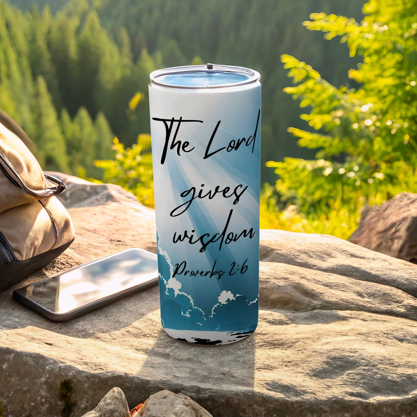 The Lord Gives Wisdom Proverbs 2:6 Inspirational Tumbler