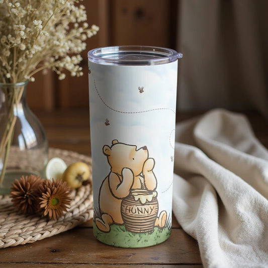 Adorable Bear Print Travel Mug Keeps Drinks Warm