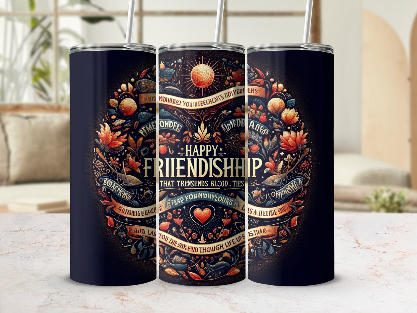 Happy Friendship That Transcends Blood Ties Tumbler