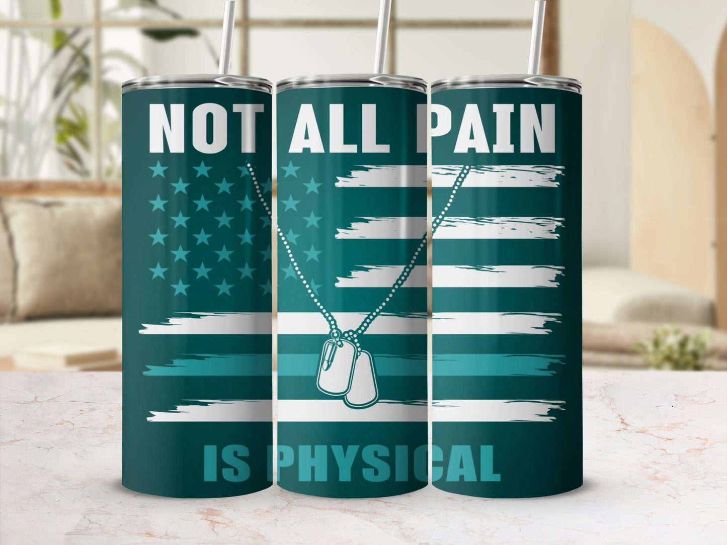 Not All Pain Is Physical Inspirational Tumbler