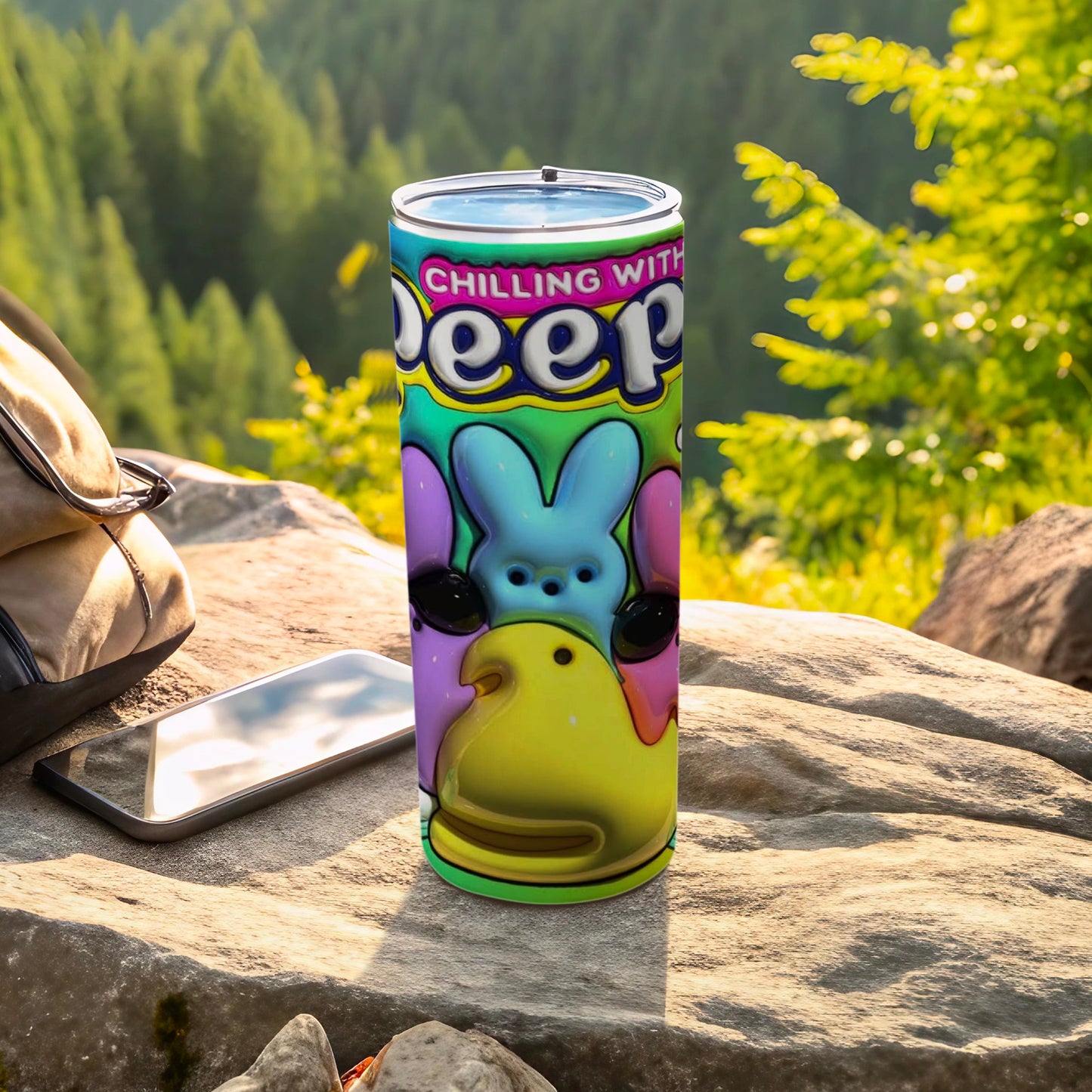 Chilling WITH Peep Colorful Character Design Tumbler product type