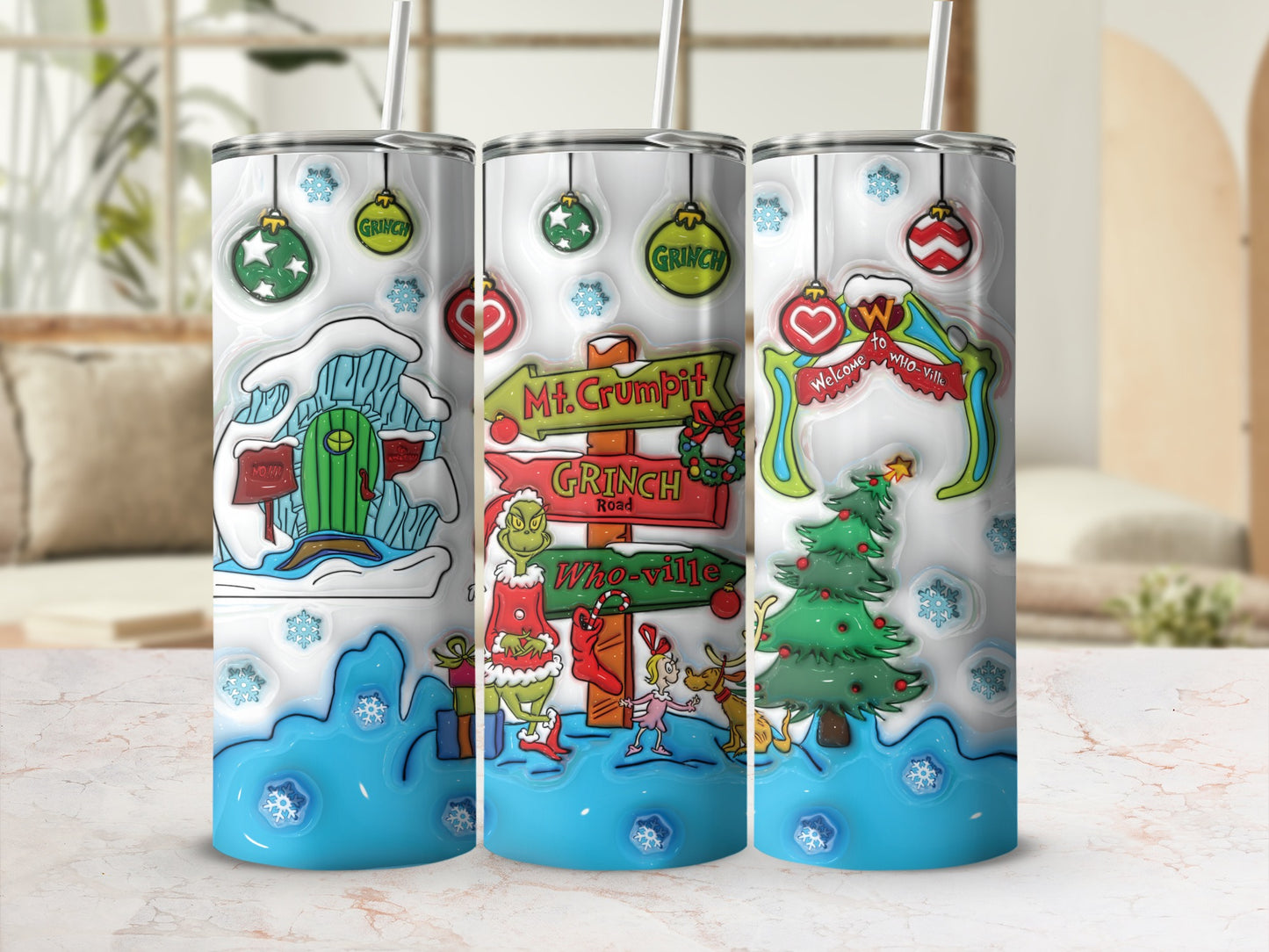 Mt Crumpit Grinch Road Who-ville Holiday Travel Mug