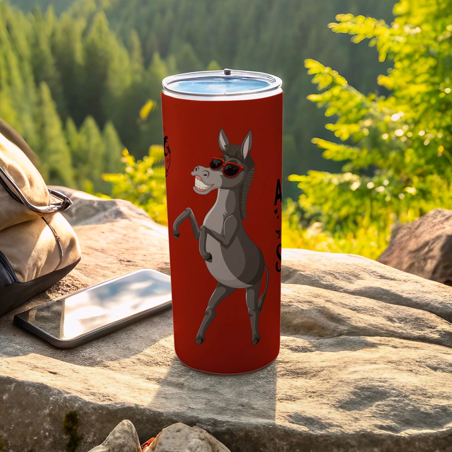 Funny Donkey Design Insulated Travel Tumbler Cup