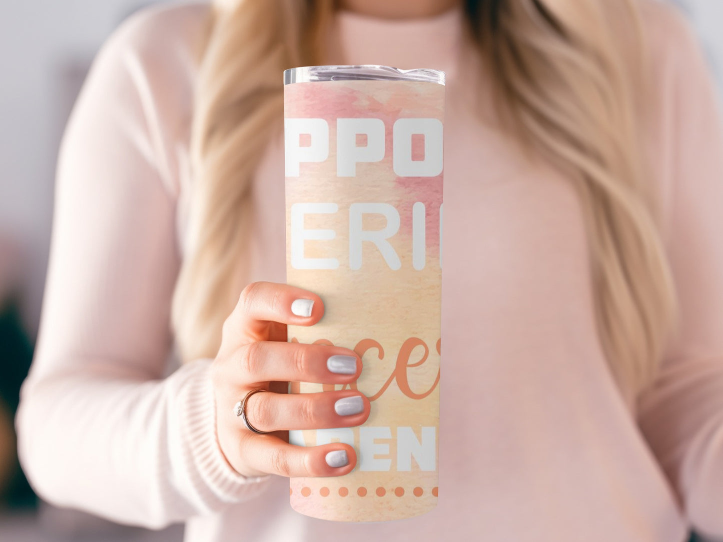 Colorful Insulated Tumbler with Motivational Letters