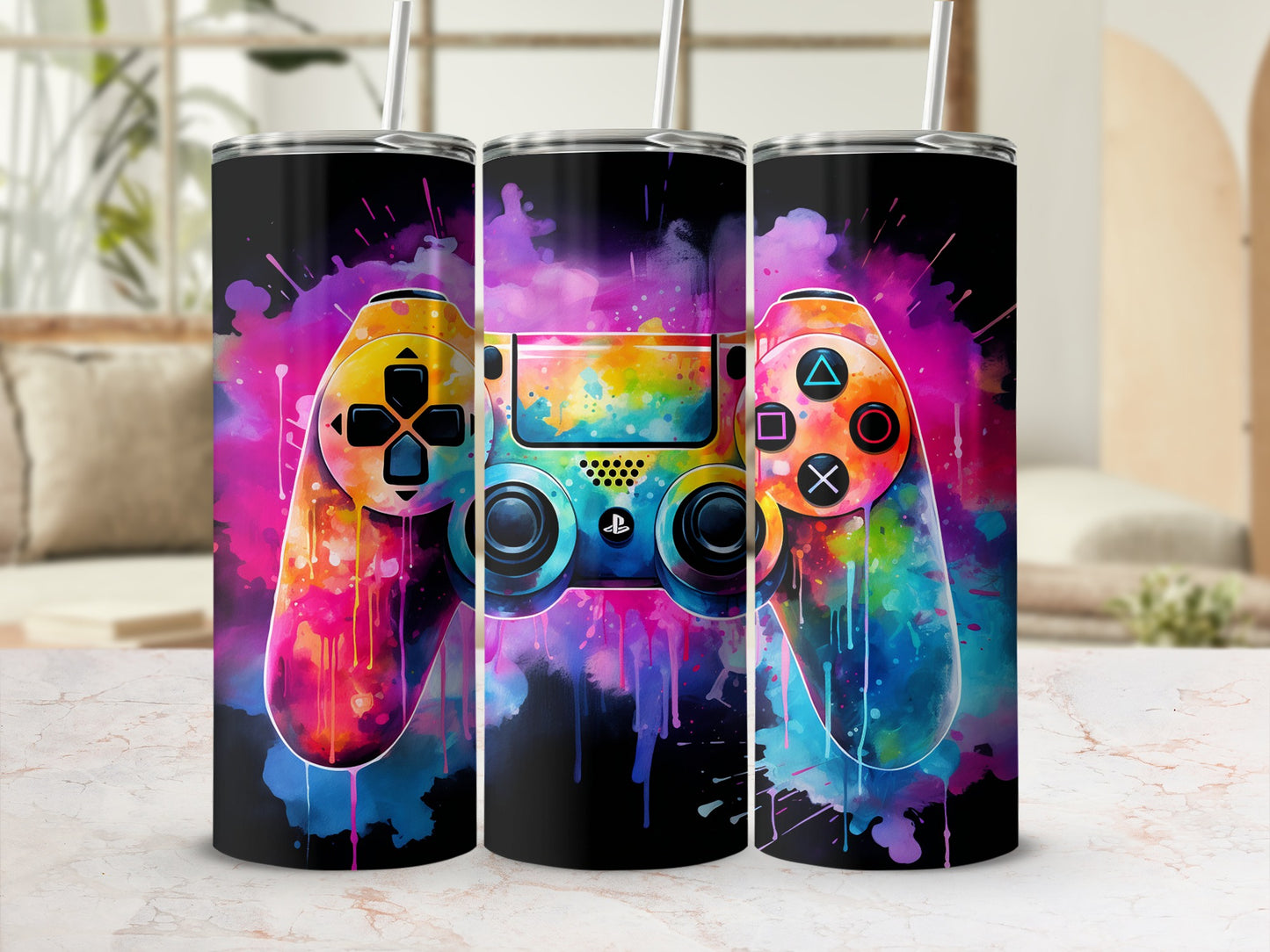 Colorful Game Controller Design Tumbler product