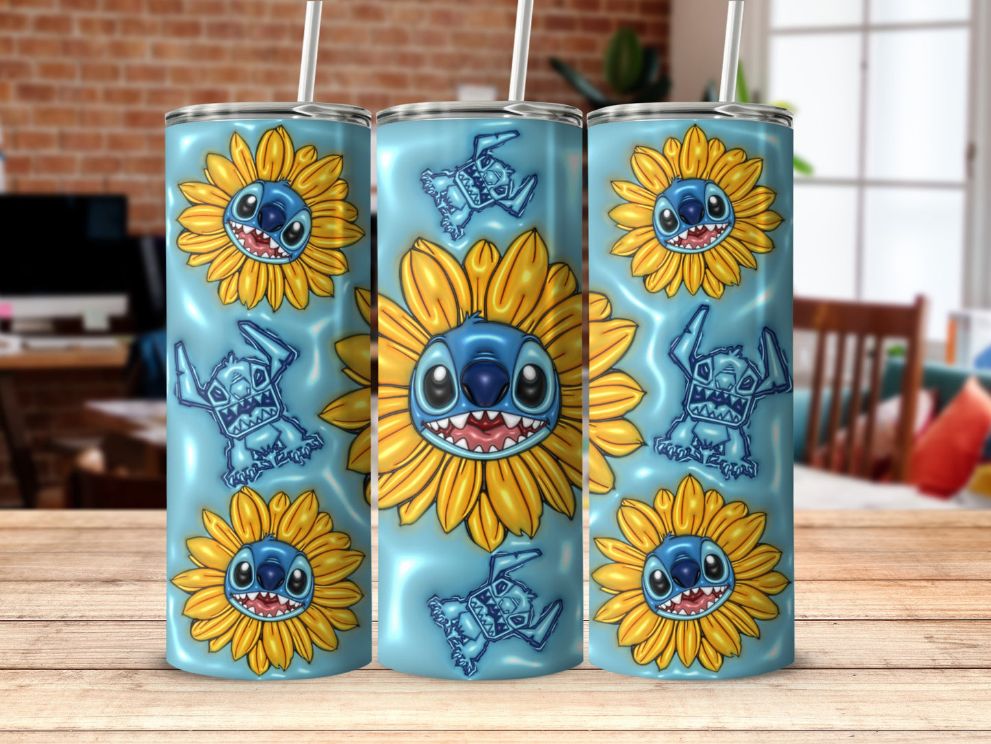 Cute Cartoon Sunflower Character Tumbler product