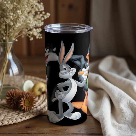 Bugs Bunny Cartoon Tumbler with Sylvester Design