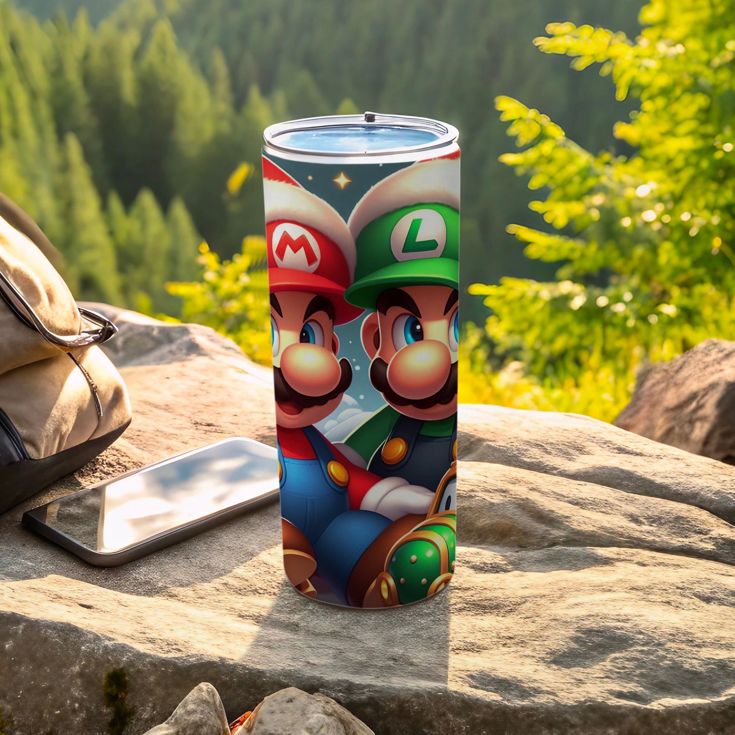 Mario and Luigi Adventure Art Tumbler