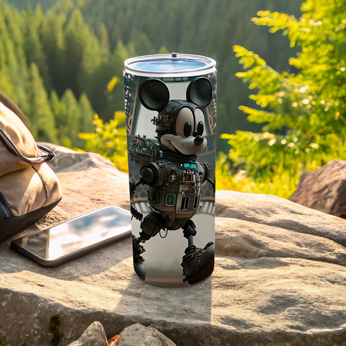Futuristic Mickey Mouse Design Tumbler for Outdoor Adventures