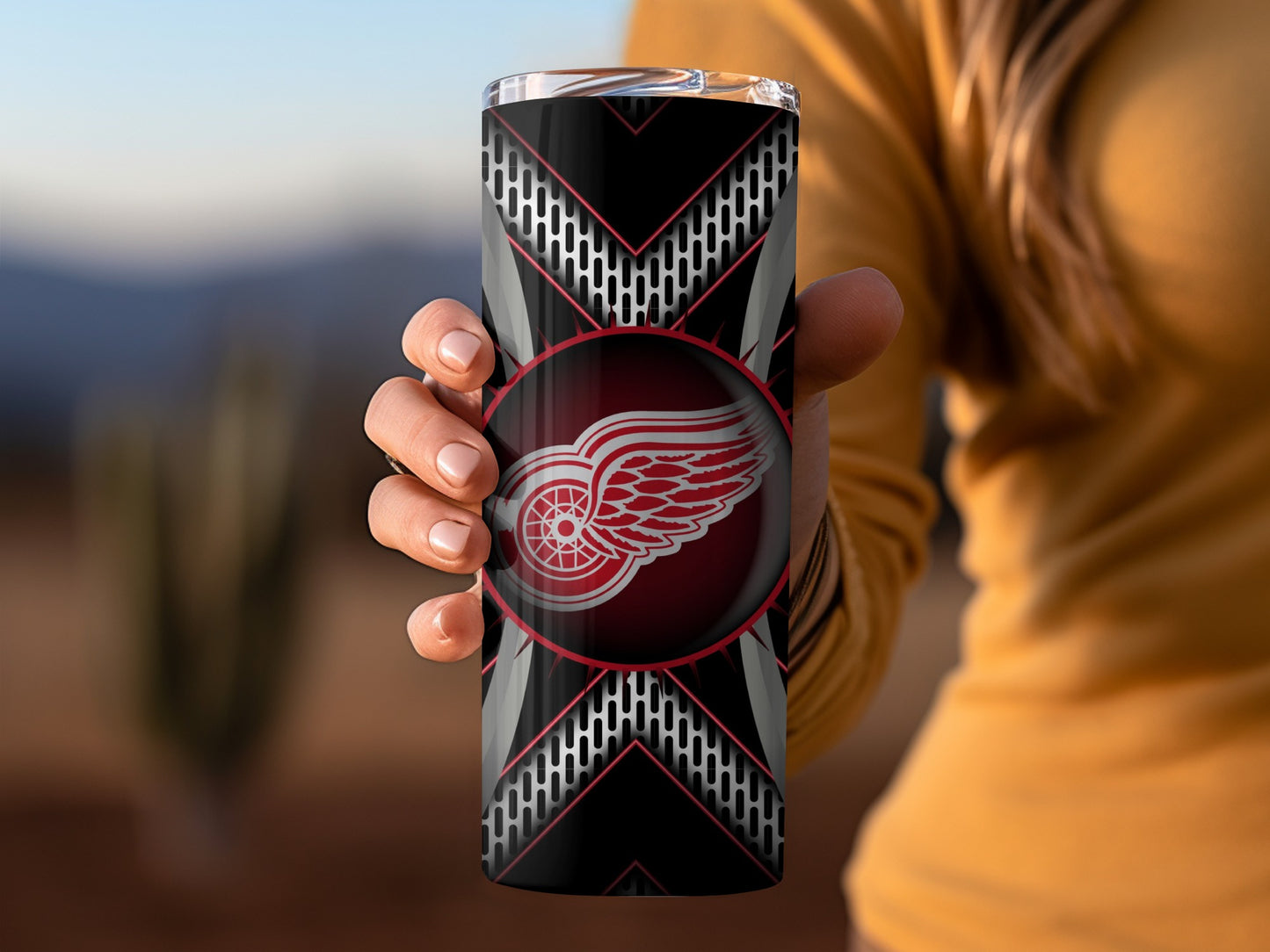 Detroit Red Wings Emblem Team Inspired Design Tumblers