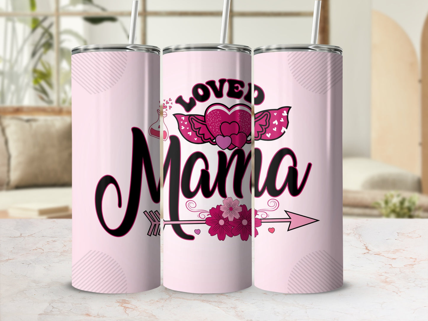 Lovely Mama Insulated Tumbler with Straw 20 oz