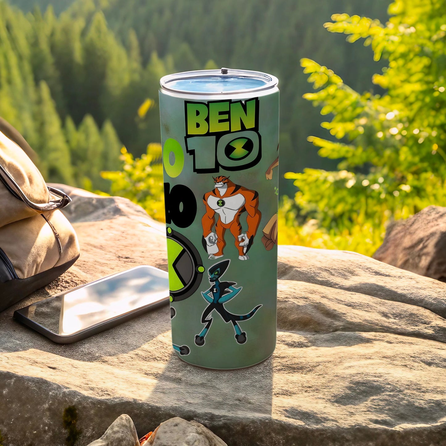 Ben 10 Themed Travel Tumbler for Outdoor Adventures