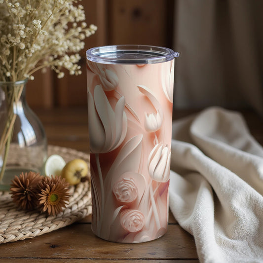 Elegant Floral Design Tumbler for Everyday Use