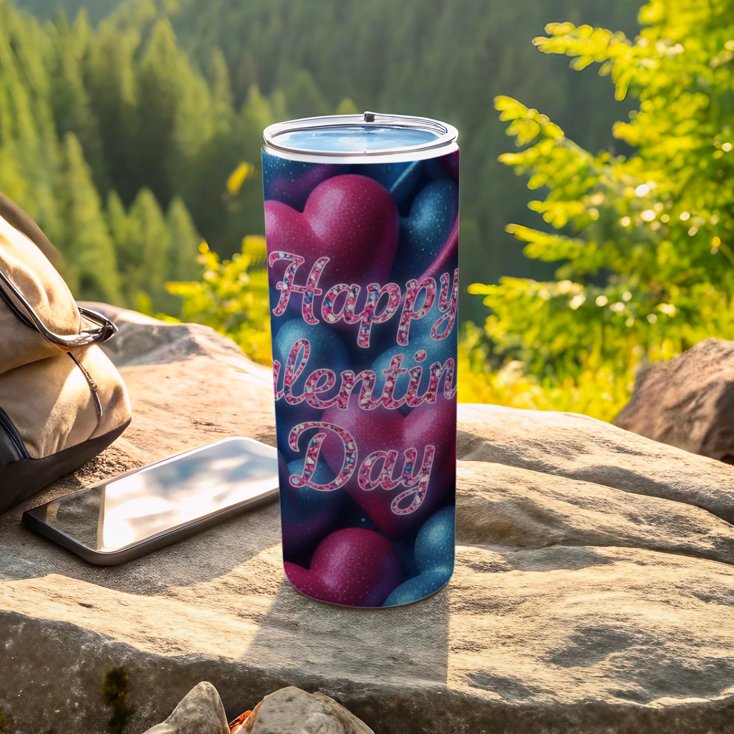 Happy Valentin Day Travel Tumbler Cup