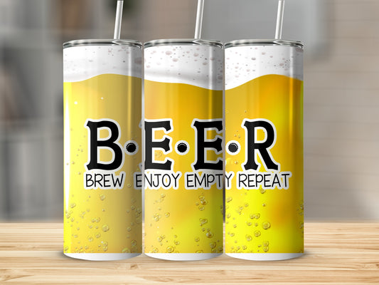 Beer Brew Enjoy Empty Repeat Design Drinkware product type