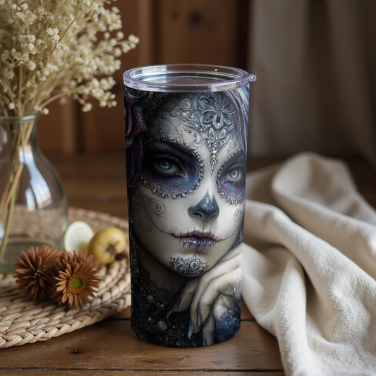 Intricately Designed Day of the Dead Insulated Tumbler