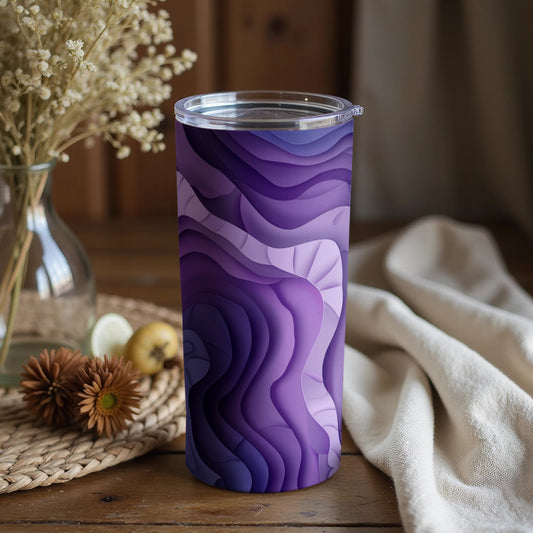 Unique Purple Wave Texture Design Tumbler