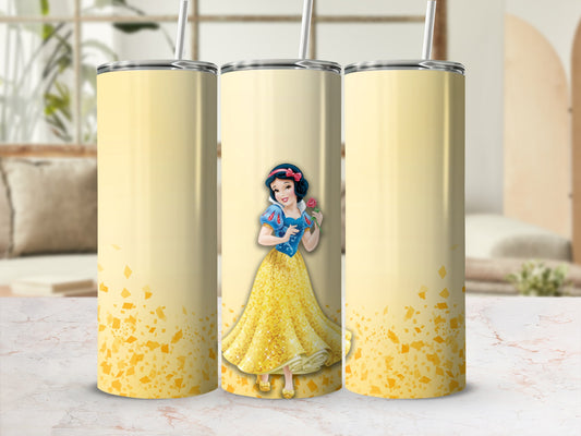 Charming Princess Yellow Tumbler for Kids and Adults