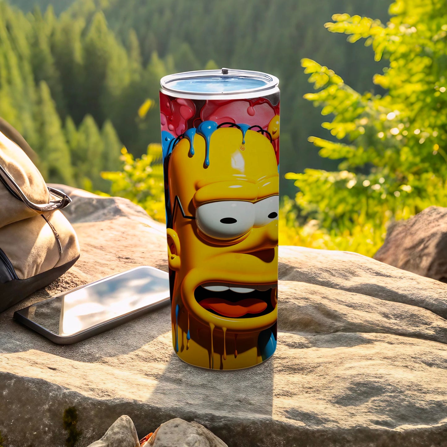 Colorful Dripping Cartoon Character Insulated Tumbler