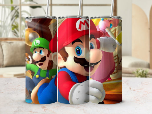 Super Mario Characters Tumbler Travel Cup