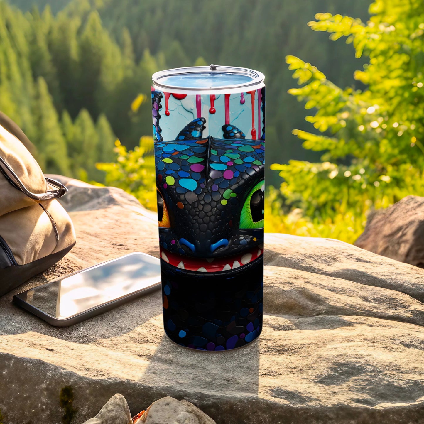 Colorful Dragon Eyes Design Insulated Tumbler Product