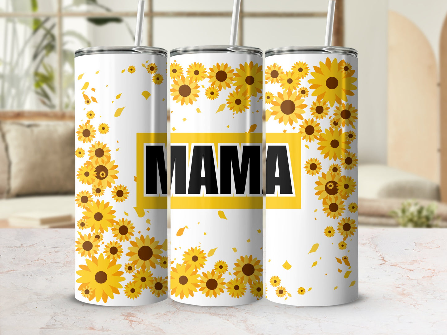 Sunflower Mama Design Insulated Tumbler for Beverages