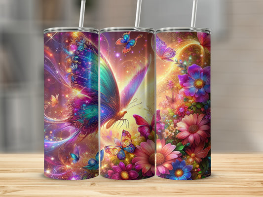 Iridescent Butterflies Flowers Glowing Magical product type